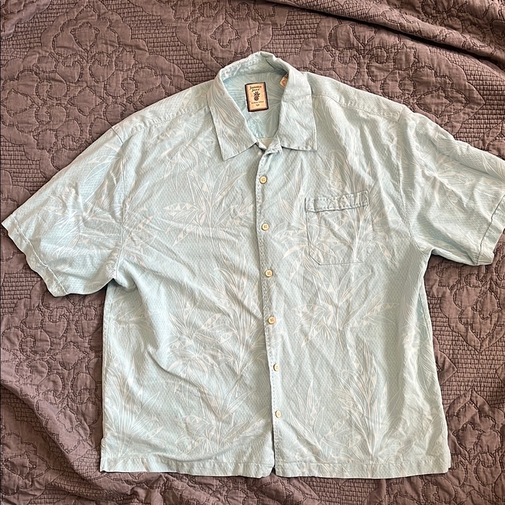Jamaica Jaxx Blue Relaxed Fit Casual Shirt